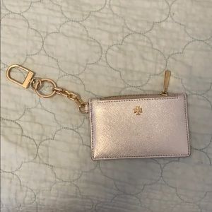 Lightly used Tory Burch card holder keychain